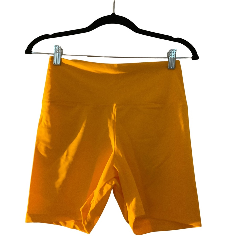 Women's Yellow High-Waisted Shorts